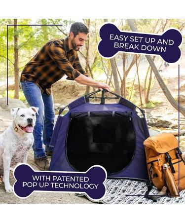 POP 'N GO Pet Playpen - Portable 39 x 33 Dog & Cat Tent Navy | Indoor/Outdoor Pen for Small, Medium, Large Pets - Buy Online on SooperMarket.com