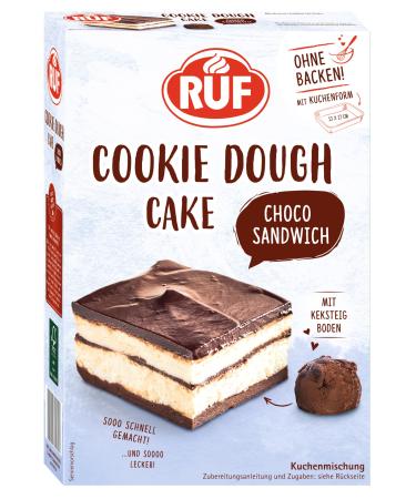 Ruf cookie Dough chocolate sandwich without baking base dough with fluffy cream and chocolate glaze including cake mold 1x320g cookie Dough Sandwich