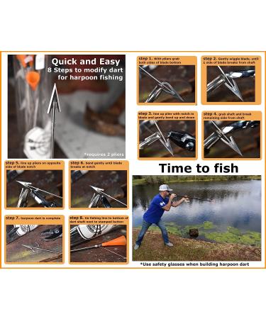 20 Pack Whisper Razor Dart .625 Blowgun Darts - Sharpest Broadhead Darts for 0.625 Bore Blowguns - Steel Blade - High Visibility Fletched - Accurate Cone - Big 8.25 Cold Dart - Buy Online on SooperMarket.com