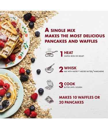 Classique Fare Belgian Waffle Mix - Light & Crisp Waffles, Pancakes, Muffins & Crepes - 6 Pack 16oz Boxes - Breakfast Foods for Waffle Maker - Fast & Fresh - Buy Online on SooperMarket.com