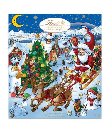 Lindt Kids Christmas Assorted Milk Chocolate Advent Calendar 128 Grams