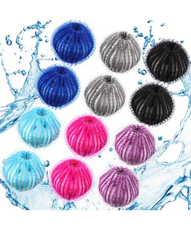 Pet Hair Remover for Laundry Lint Remover Washing Balls Reusable Dryer Balls Pet Hair Dryer Ball Lint Remover for Laundry, 6 Colors (12)