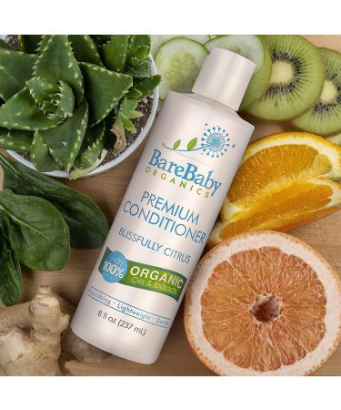 Organic Baby Conditioner with Aloe, Coconut Oil & Citrus Essential Oils - Gentle, Safe, and Eczema-Friendly - 8 oz - Buy Online on SooperMarket.com