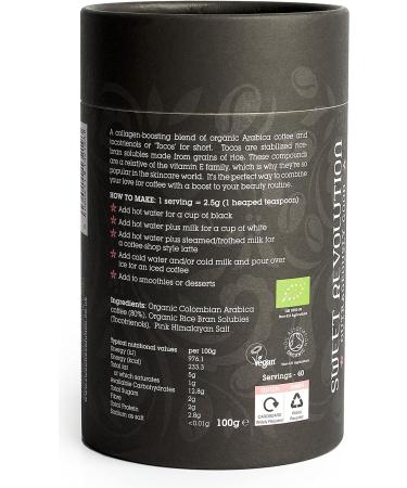 Sweet Revolution Organic Vegan Collagen Coffee with Tocos 100g - Plant-Based Beauty Booster - Buy Online on SooperMarket.com