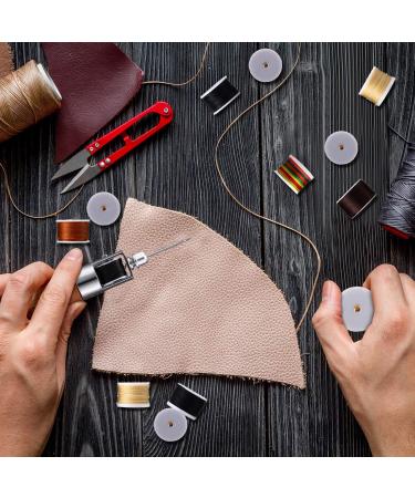 12 Pieces Leather Sewing Awl Kit with Accessories Set - Hand Stitcher Tool, Needles, Thread Spools - for Leather & Fabric - Buy Online on SooperMarket.com