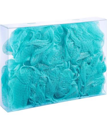 BRUBAKER Cosmetics 5x Peeling & Massage Bath Sponge - Light Blue Shower Sponge with Hanger | Luxury Exfoliating Body Care - Buy Online on SooperMarket.com