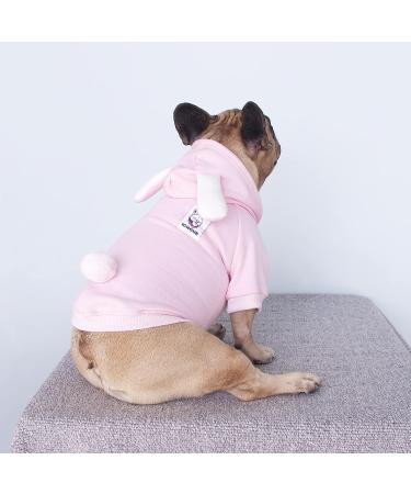 iChoue Bunny Dog Costume for Medium Dogs - Pink, Large | Cute Animal Hoodie for French Bulldog, Pug, Pitbull, Boston Terrier | Easter Christmas Halloween Pet Clothes - Buy Online on SooperMarket.com