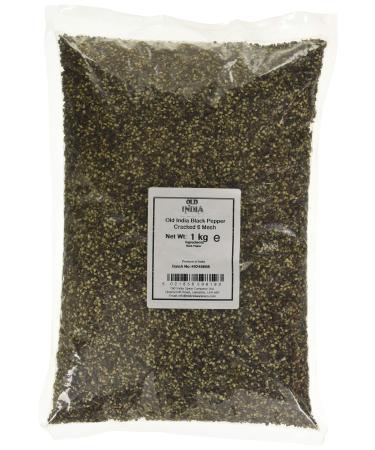 Old India Black Pepper Cracked 6 Mesh 1kg 1 kg (Pack of 1)