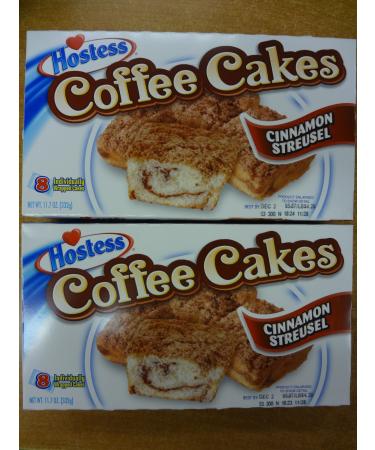 Hostess Coffee Cakes Cinnamon Streusel 2 Boxes 16 Cakes