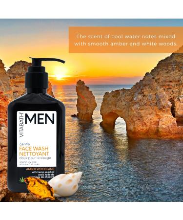 Vitabath Men's Amber & Woodland Face Wash - Hydrating Daily Cleanser for Dry Skin - 8 fl oz - Buy Online on SooperMarket.com