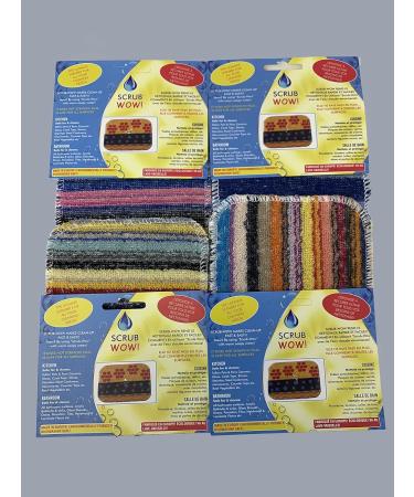 Scrub-Wow Scrubbys Extreme Value 4 Pack - All Stripes Designs (Free Scrubby) - Environmentally Friendly & Dishwasher Safe - Made in Europe - Buy Online on SooperMarket.com
