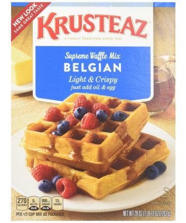 Krusteaz Light & Crispy Belgian Waffle Mix, 28 Ounce