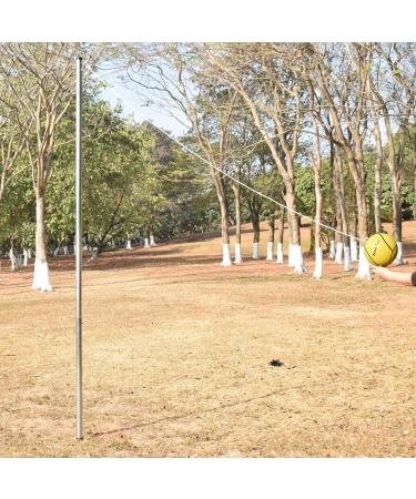 GAMESUN Galvanized Tetherball Set with Yellow Ball - Outdoor Backyard Game with Durable Poles and Rope - Buy Online on SooperMarket.com