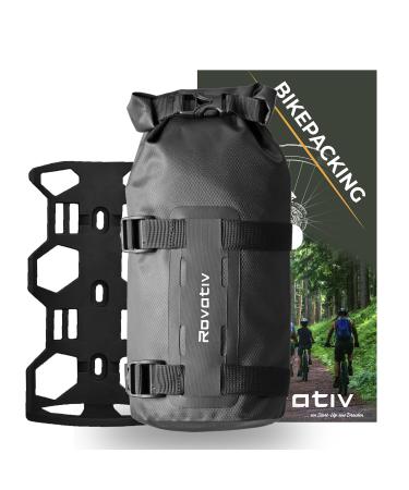 ROVATIV BIKEPACKING FORGING PACK IT 4.5 liters 100% waterproof - bicycle fork pocket including DRY BAG and universal holder