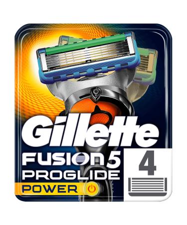 Gillette Fusion5 ProGlide Power Razor Blades for Men 4 Replacement Blades with FlexBall Technology for Contours