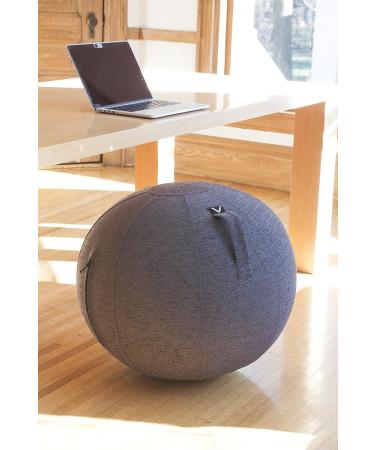 Vivora Luno Exercise Ball Chair  Chenille for Home Offices  Balance Training  Yoga Ball Max Charcoal - Buy Online on SooperMarket.com