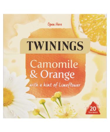 Twinings Camomile and Orange Herbal Tea bags 20 Tea bags CAMOMILE/ORANGE 20 Count (Pack of 1)