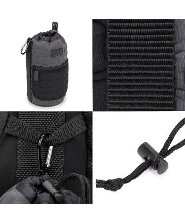 USA GEAR FlexARMOR-X Large Lens Case Pouch - Deluxe Neoprene Protection - Fits 70-300mm Lens - Carabiner Clip, Zippered Pocket - Black/Gray - Buy Online on SooperMarket.com