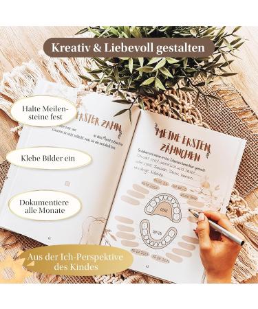 Eulentaler Baby Diary (Boho) | 1st Year Memory Book | Educator-Designed A4 Album for Cherished Moments - Buy Online on SooperMarket.com