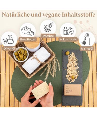 Buy Lubiu Hafers Soap - 100g Natural Organic Oat Soap for Sensitive Skin | Child & Adult Hand/Body Soap - Buy Online on SooperMarket.com