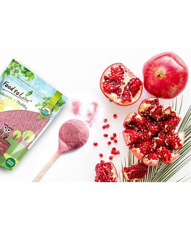 Organic Pomegranate Powder 1lb | Non-GMO, Unsulfured, Raw Dried Fruit - Vegan Bulk Blend for Juices, Smoothies, Yogurts | No Sulphites, Contains Maltodextrin | Great for Instant Breakfast Drinks - Buy Online on SooperMarket.com