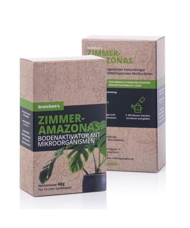 Gretchen - Zimmazonas organic microorganisms 60 g (powder) - floor activator for houseplants - flower fertilizer of course organic & vegan - universal fertilizer for all room flower & green plants Zimmazonas - 60 g