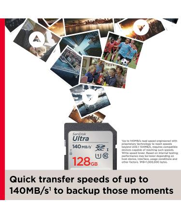 SanDisk 128GB Ultra SDXC Memory Card - Up to 140MB/s, Full HD, C10, U1 - SDSDUNB-128G-GN6IN - Buy Online on SooperMarket.com