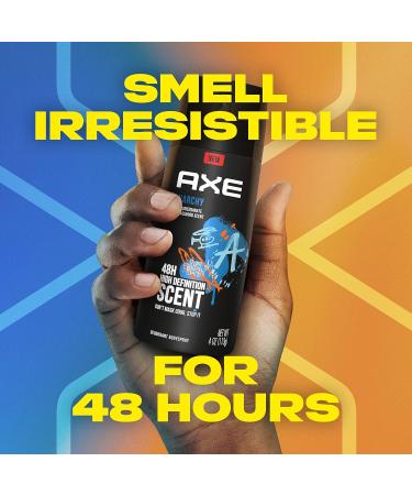 AXE Dual Action Body Spray Deodorant for Long Lasting Odor Protection Anarchy Pomegranate & Sandalwood Mens Deodorant Formulated Without Aluminum 4. 0 oz Twin Pack - Buy Online on SooperMarket.com