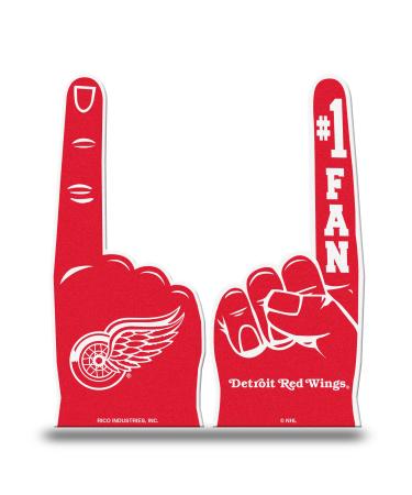 Rico Industries NHL Unisex-Adult NHL Flat Foam Fingers Detroit Red Wings 18 x 8-" Red