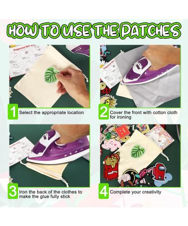 NICEVINYL 100Pcs Random Iron on Patches for Clothing - Assorted Funny Embroidered Appliques for DIY Clothes Repair - Buy Online on SooperMarket.com