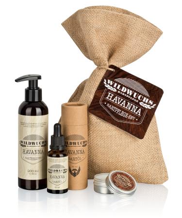 Wild Growth Beard Care Havana Beard Care Set Complete Beard Oil Set (3 pieces)