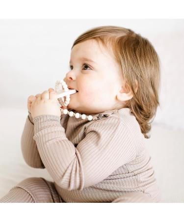 Ryan and Rose Cutie Bit Teether - Ivory | Top-Quality Teething Relief - Buy Online on SooperMarket.com