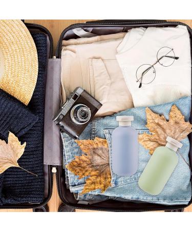 Gjinxi 2 Pack Silicone Travel Bottles - 200ml Leakproof Refillable Containers for Shampoo Facial Cleanser & Body Wash - Essential Travel Size for Hand Luggage - Buy Online on SooperMarket.com