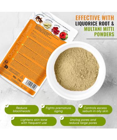 Davis Finest Orange Peel Powder 100g Organic Pure & Natural Face Mask Skin Care Facials Oil Control Brightening Cleansing Exfoliating - Buy Online on SooperMarket.com