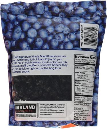 Kirkland Signature Whole Dried Blueberries 20 Oz - Buy Online on SooperMarket.com