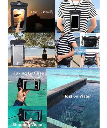 Freegrace Waterproof Dry Bags Set of 3 - 5L - Ideal for Swimming, Kayaking, Rafting & Boating - Black - Includes Waist Pouch & Phone Case - Buy Online on SooperMarket.com