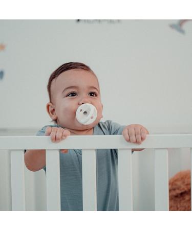 Pacifier Soother Baby 4 Pack, Newborn Teething 100% Food Grade Soft Silicone, BPA Free by Comfy Cubs - White, Stage 1 (0-6 Months) - Buy Online on SooperMarket.com