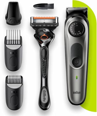Braun Beard Trimmer Series 5 & Hair Clippers with Gillette Fusion5 ProGlide Razor 39 Length Settings UK 2 Pin Plug BT5260 Black/Silver - Buy Online on SooperMarket.com