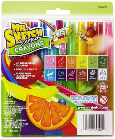 Mr. Sketch Scented Twistable Crayons Assorted 12 Pack - 12 Count | Standard Packaging | 1 Pack - Buy Online on SooperMarket.com