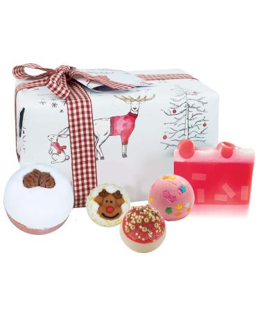Bomb Cosmetics Creature Comforts Handmade Wrapped Bath and Body Gift Pack Contains 5-Pieces 350 g Contents May Vary Gingerbread 5 Count (Pack of 1)
