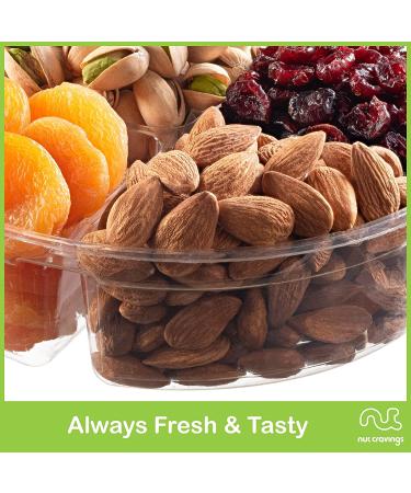 Dried Fruit & Nuts Gift Basket with Green Ribbon - Holiday Gourmet Bouquet for Birthday & Christmas - Kosher Snack Box for Men & Women - 4 Assortments - Buy Online on SooperMarket.com