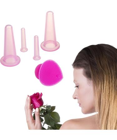 Sandine Pink Cupping Therapy Set for Facial Contouring and Cellulite Reduction - Buy Online on SooperMarket.com