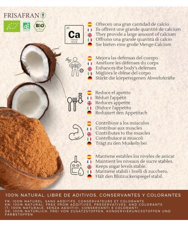 Frisafran Organic Coconut Blossom Sugar 2kg - Pure Natural Coconut Sugar for Healthy Sweetening - Buy Online on SooperMarket.com