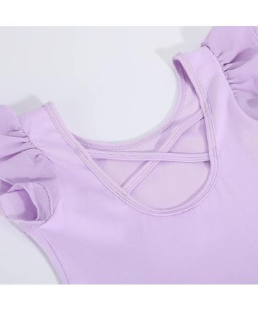 Vivifayee Girls Ballet Leotard Tutu Dress with Chiffon Bow Skirt 4-5T X-purple - Buy Online on SooperMarket.com