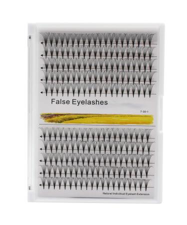 Dedila -10Rows Pro Grafting Long Stem 14D Natural Long Black Soft and Light Individual False Eyelashes Cluster Wide Fans Premade Volume Eye Lashes Extensions Thin Base 10-18mm to Choose (13mm)