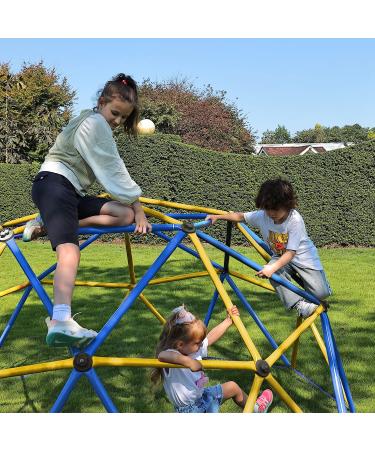 Zupapa 10FT Blue Dome Climber | Upgraded 2022 Decagonal Geo Jungle Gym | Supports 735LBS | Easy Assembly | Kids Outdoor Fun - Buy Online on SooperMarket.com