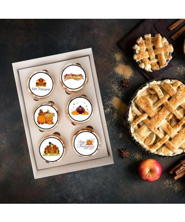 PRECUT Thanksgiving Cupcake Toppers Edible Thanksgiving Cake Decorations Edible Thanksgiving Decorations Fall Cake Topper Edible Pumpkin Cake Decorations (12) - Buy Online on SooperMarket.com