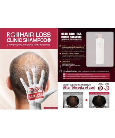 RGIII Hair Regeneration Clinic Shampoo Set - Red Ginseng Saponin, 6 Natural Ingredients - Hair Loss, Regrowth, Strengthening - Men & Women - 3pc (17.58oz x 3) - Buy Online on SooperMarket.com