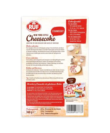 Buy RUF New York Strawberry Cheesecake - No Bake Original 360g - Delicious American Dessert - Buy Online on SooperMarket.com
