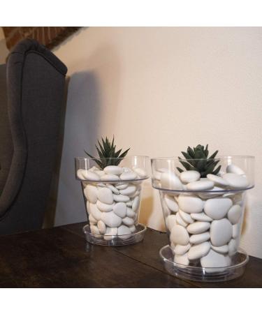Kalapanta Kit Try-Pack: 12 Mixed Decorative Stones - White Recycled Plastic for Pots Painting Aquariums & Gardens - Buy Online on SooperMarket.com